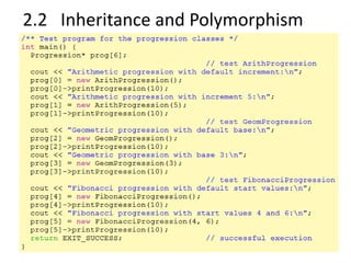 2.2 Inheritance and Polymorphism
 
