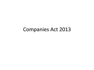Companies Act 2013
 