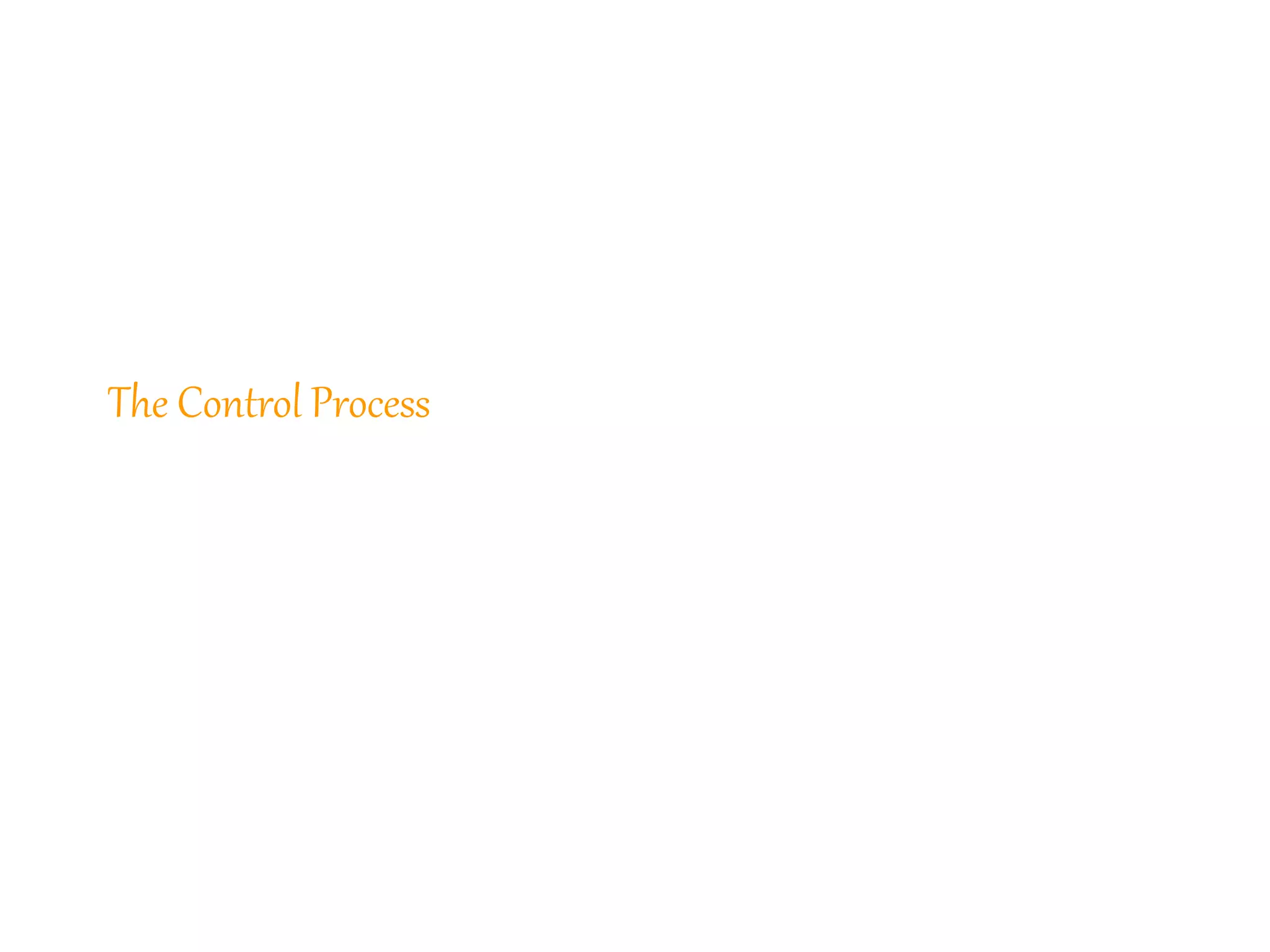 162
The Control Process
 