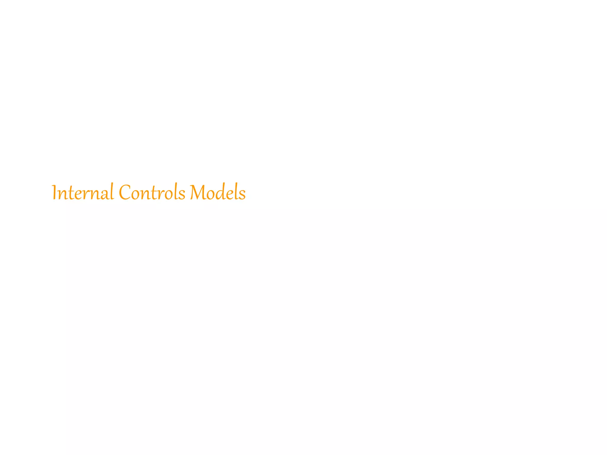 185
Internal Controls Models
 