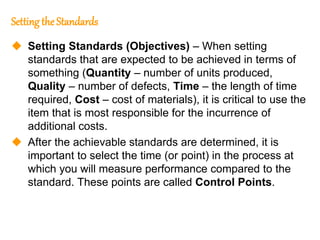 164
164
Setting the Standards
 Setting Standards (Objectives) – When setting
standards that are expected to be achieved i...