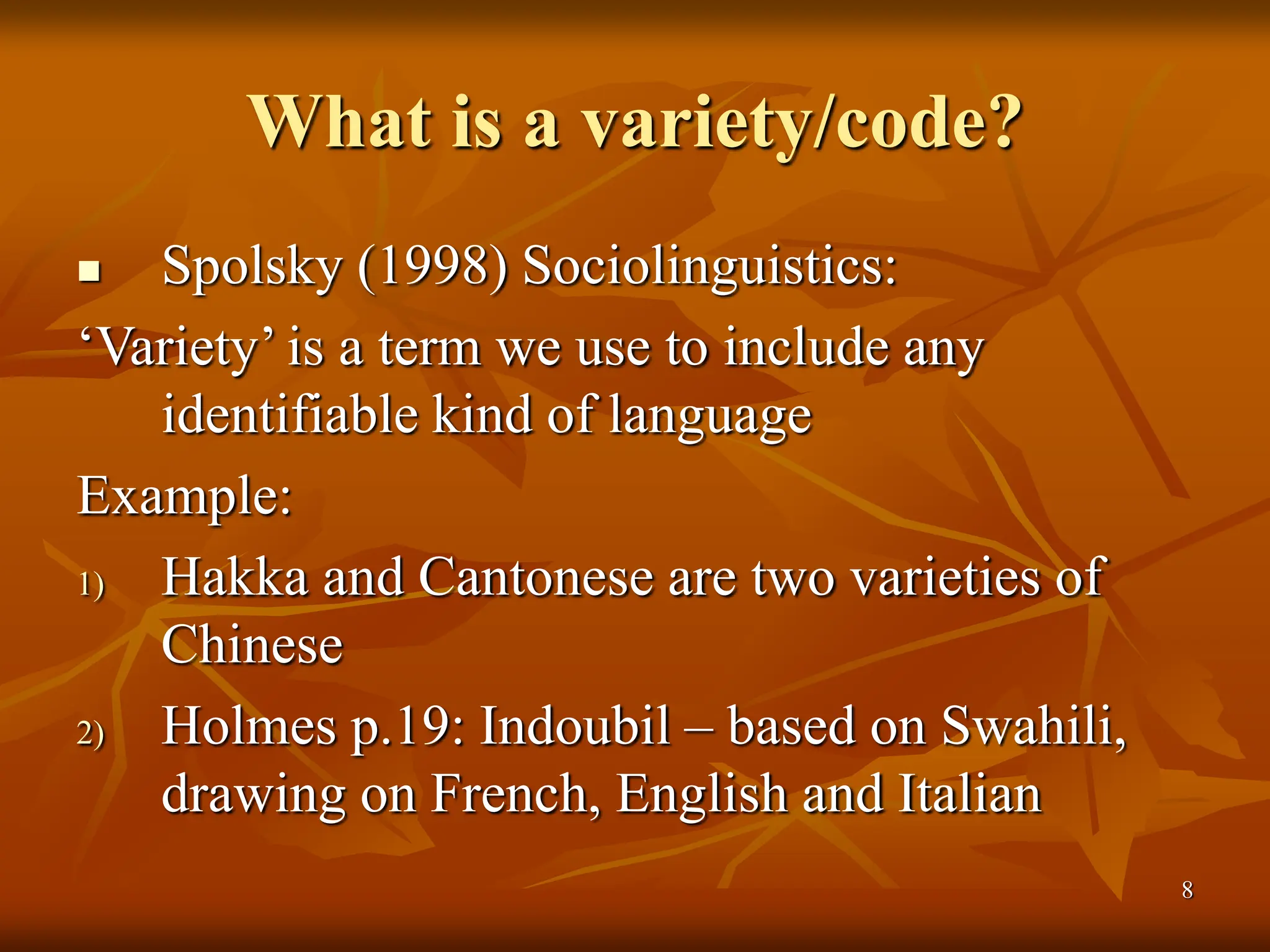 Sociolinguistics visual data 5