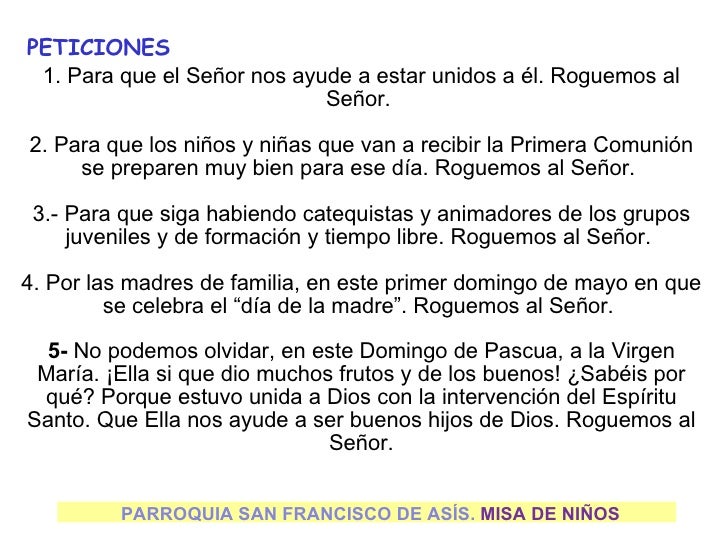 V domingo de pascua .6 mayo