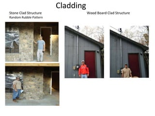 Cladding Stone Clad Structure Wood Board Clad Structure Random Rubble Pattern 