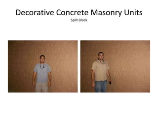 Decorative Concrete Masonry Units Split Block 