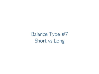 Prof. Pier Luca Lanzi
Balance Type #7
Short vs Long
 