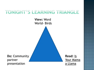 Raising Readers Adult Version Night 2