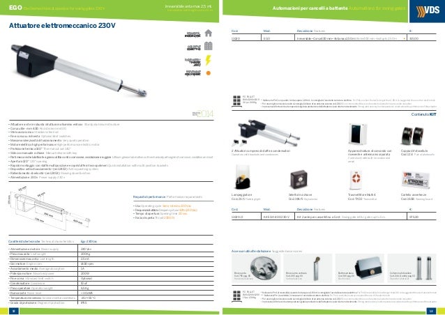 VDS PM 1 SC 300-24V Motore Attuatore Elettromeccanico Lineare 24V anta 1,8mt
