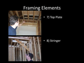 Framing Elements7) Top Plate8) Stringer