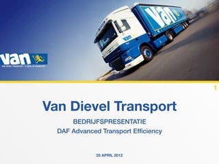 Van Dievel Transport - bedrijfspresentatie eco