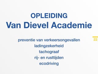 Van Dievel Transport - bedrijfspresentatie eco