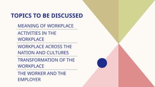 Values Education - CHAPTER 3 THE WORKPLACE | PPTX