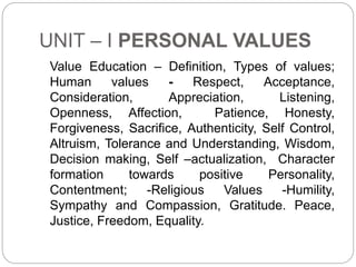 Value Education | PPTX