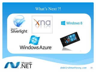 What’s Next ?!
22abdelrahmanhosny.com
 