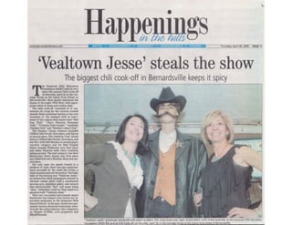 Vealtown Jesse Steals The Show -  Newspaper Article
