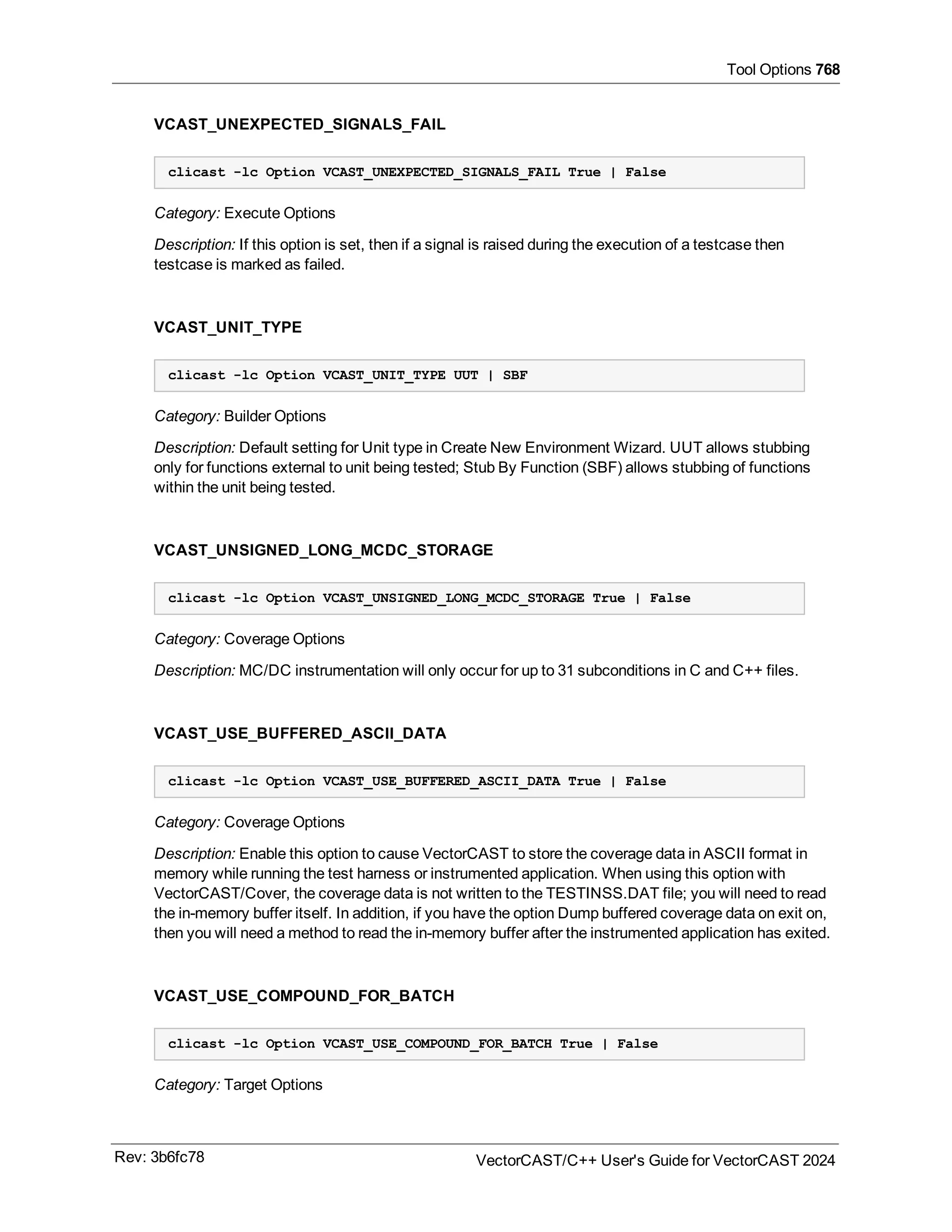 User guide of VectorCast 2024 C/C++ for safety critical applications