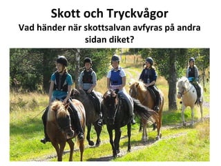 Skott och Tryckv?gor Vad h?nder n?r skottsalvan avfyras p? andra sidan diket? 