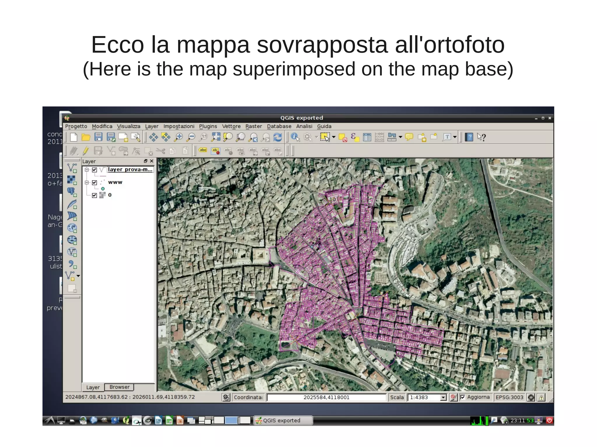 Ecco la mappa sovrapposta all'ortofoto
(Here is the map superimposed on the map base)

 