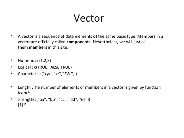Vector in R