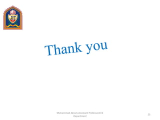 Mohammad Akram,Assistant Professor,ECE
Department
25
 