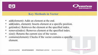 Vector In java (as a part of collection frame work) | PPTX