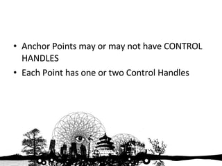 Anchor Points may or may not have CONTROL HANDLES  Each Point has one or two Control Handles 
