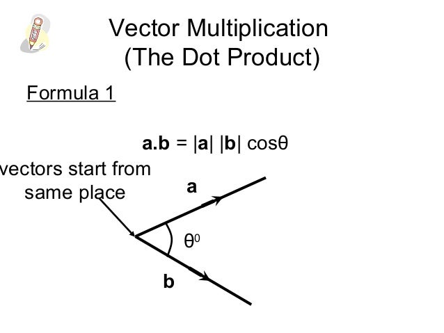 Vector multiplication dot product Vector multiplication dot product