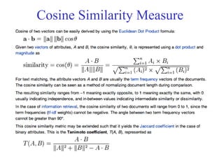 Cosine Similarity Measure
 