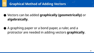 Adding Two Vector Graphical Methods Ruler And Protractor Vector Addition Through Analytic Method. | PPTX
