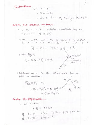 Vector algebra | PDF