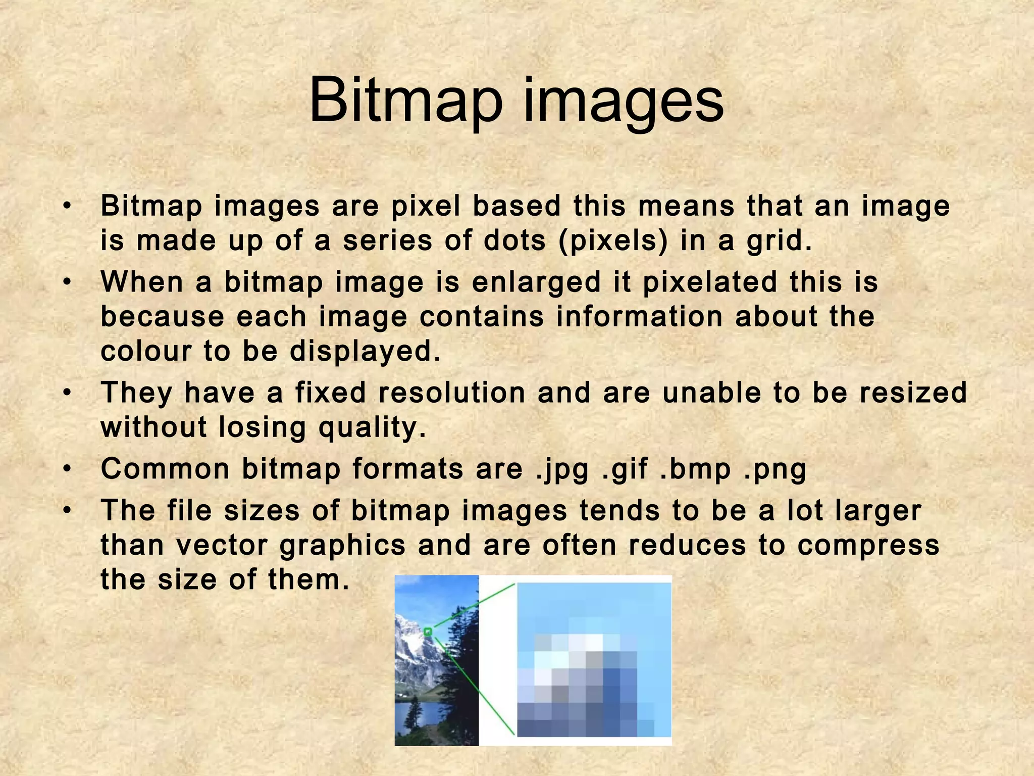 Vector and bitmap images ppt