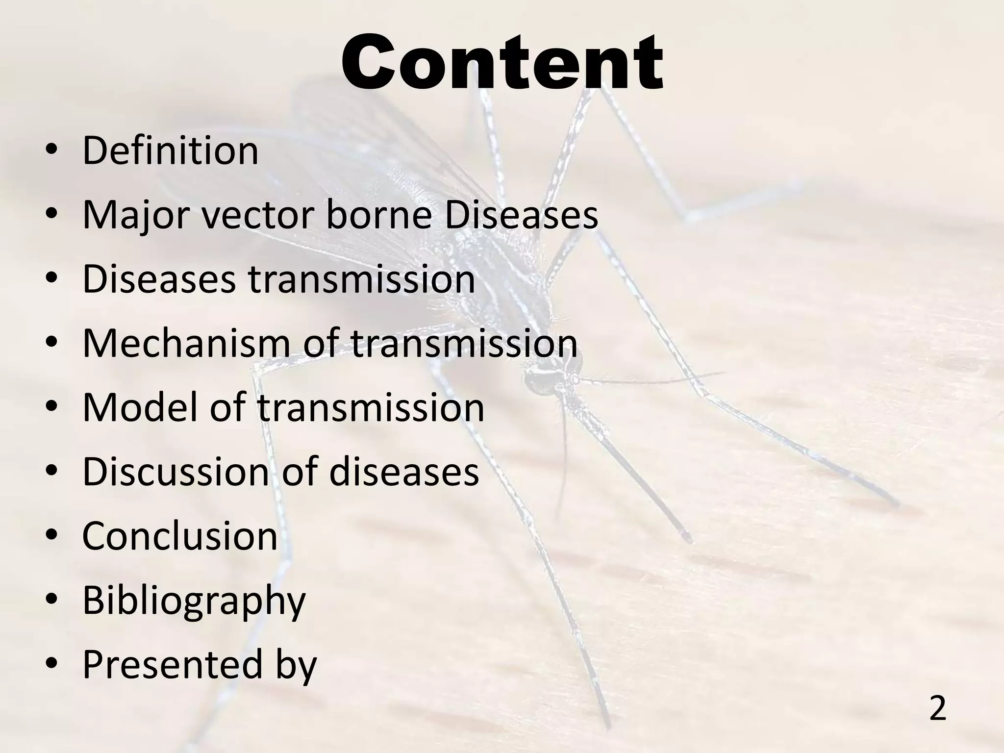 Vector borne diseases | PPTX