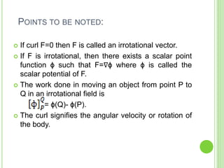 Irrotational Vector Example Divergence,curl,gradient | PPTX