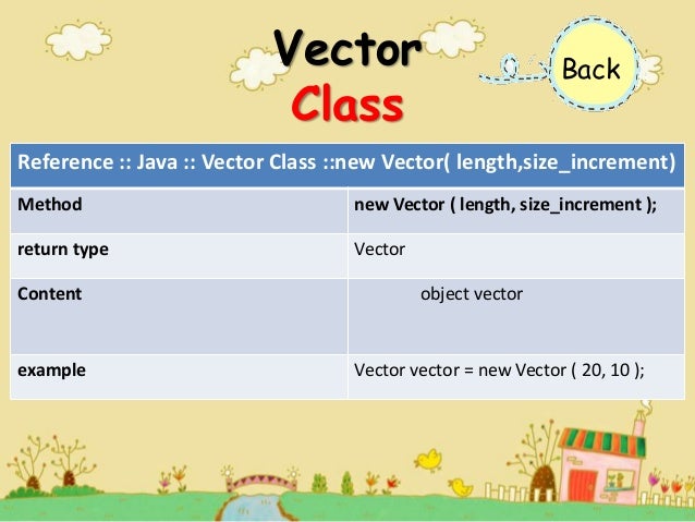 Function Java Vector class