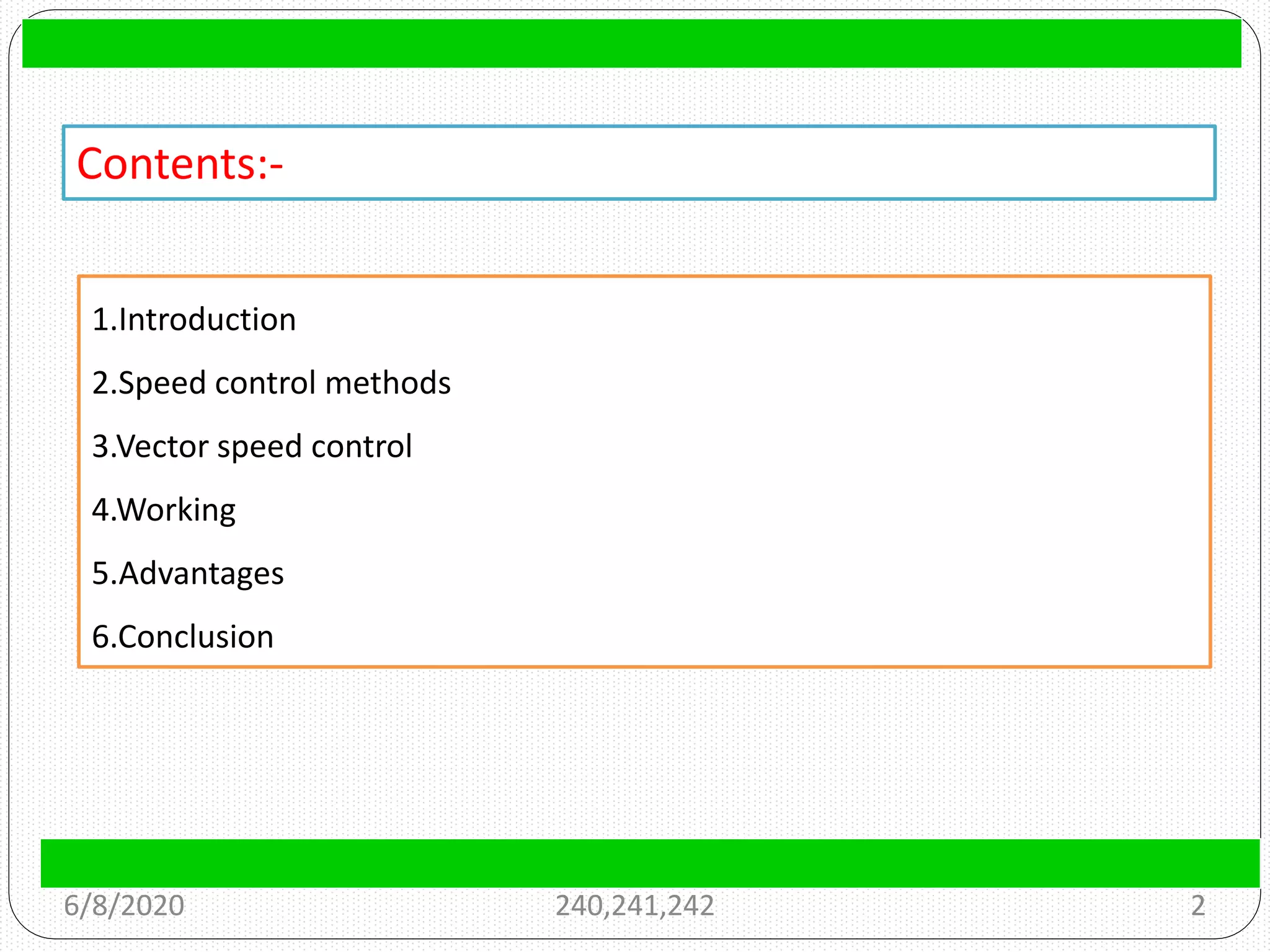 Vector Speed Control of Induction motor | PPTX