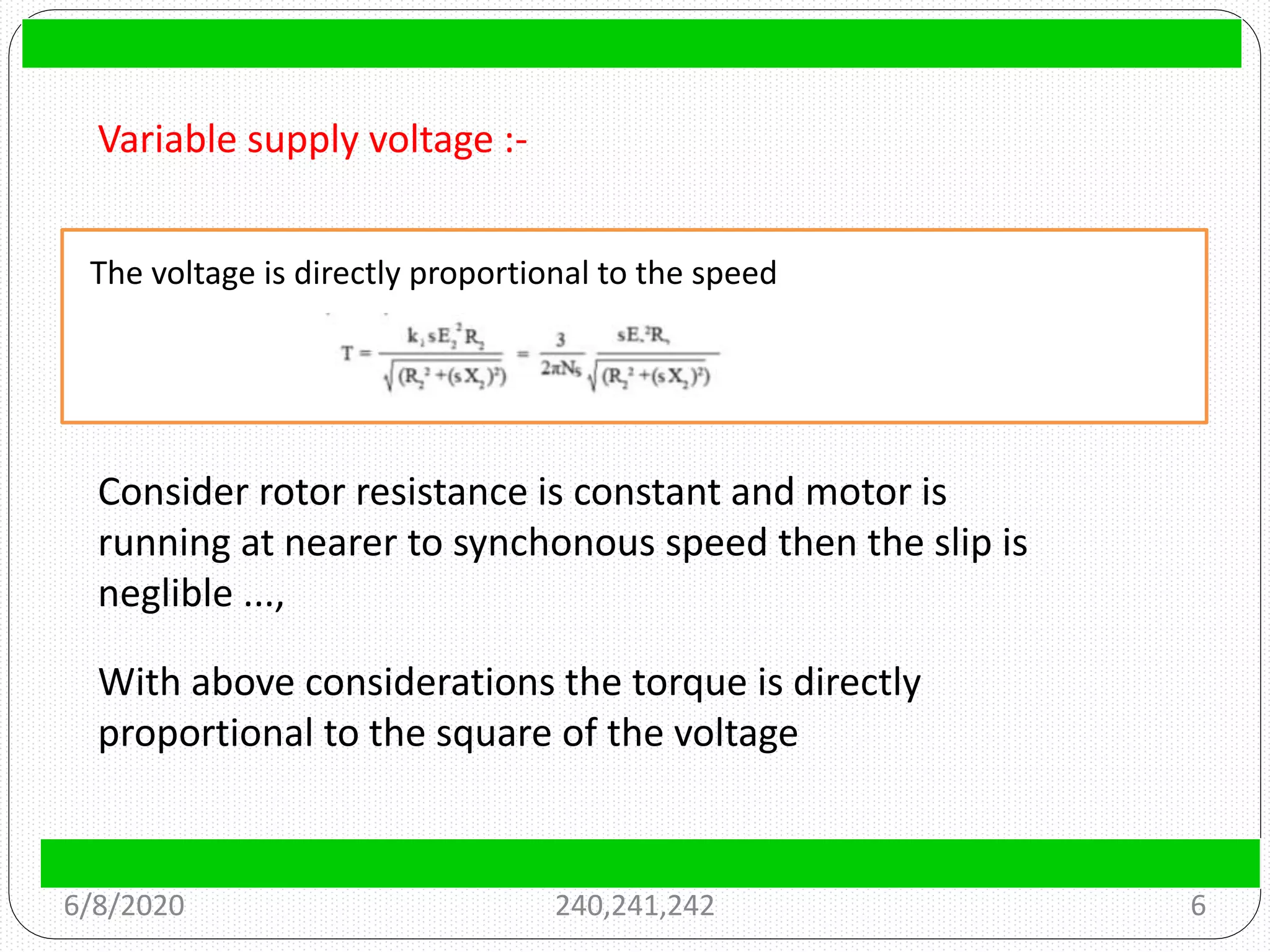 Vector Speed Control of Induction motor | PPTX