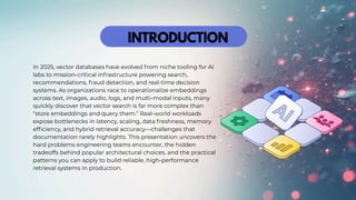 Vector Databases in 2025 The Hard Problems, Hidden Tradeoffs, and ...