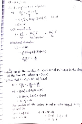 vector differentiation one of part of M2 | PDF