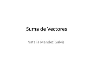 Suma de Vectores

Natalia Mendez Galvis
 