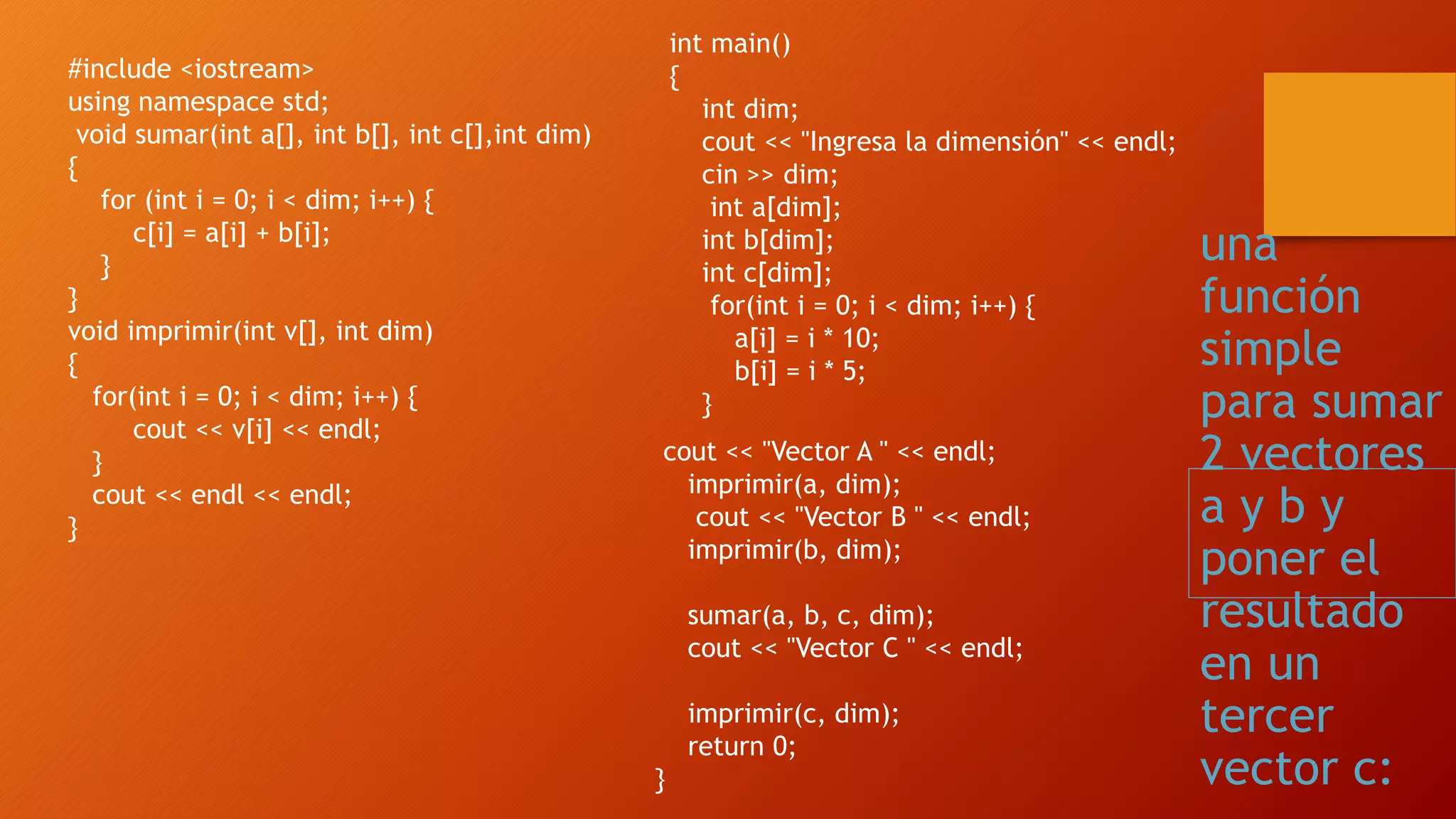 Vectores en c++ | PPTX