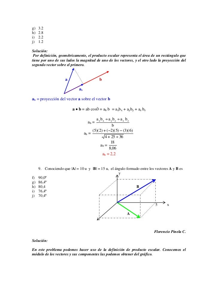 Vectores Problemas Nivel 0b