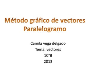 Camila vega delgado
  Tema: vectores
        10°B
       2013
 