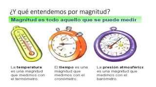 ¿Y qué entendemos por magnitud?
 