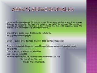 Vectores, array y sus métodos | PPTX