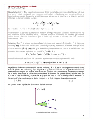 INTRODUCCION AL ANALISIS VECTORIAL
(JM Díaz, R. Castillo, F. Vega).


Ejemplo Ilustrativo 4.3. La potencia se puede defini...