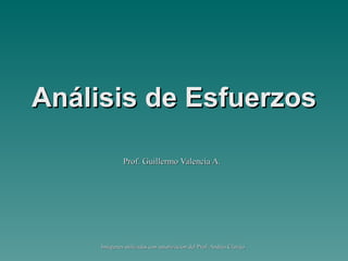 Análisis de Esfuerzos Prof. Guillermo Valencia A.  Imágenes utilizadas con autorización del Prof. Andrés Clavijo 