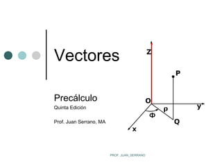 Vectores

Precálculo
Quinta Edición

Prof. Juan Serrano, MA




                         PROF. JUAN_SERRANO
 
