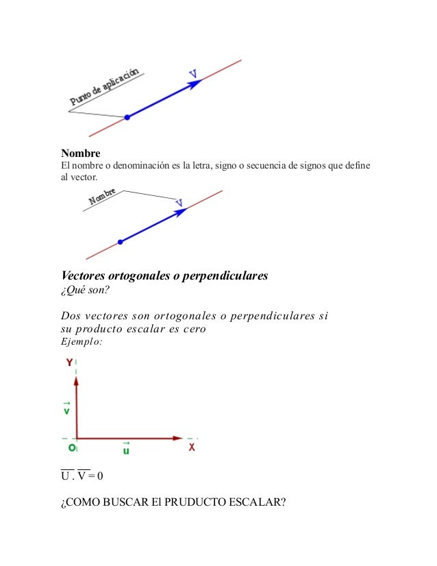 vectores perpendiculares