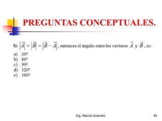 Ing. Marcos Guerrero 45
PREGUNTAS CONCEPTUALES.
 