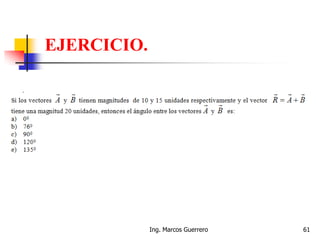 Ing. Marcos Guerrero 61
EJERCICIO.
 